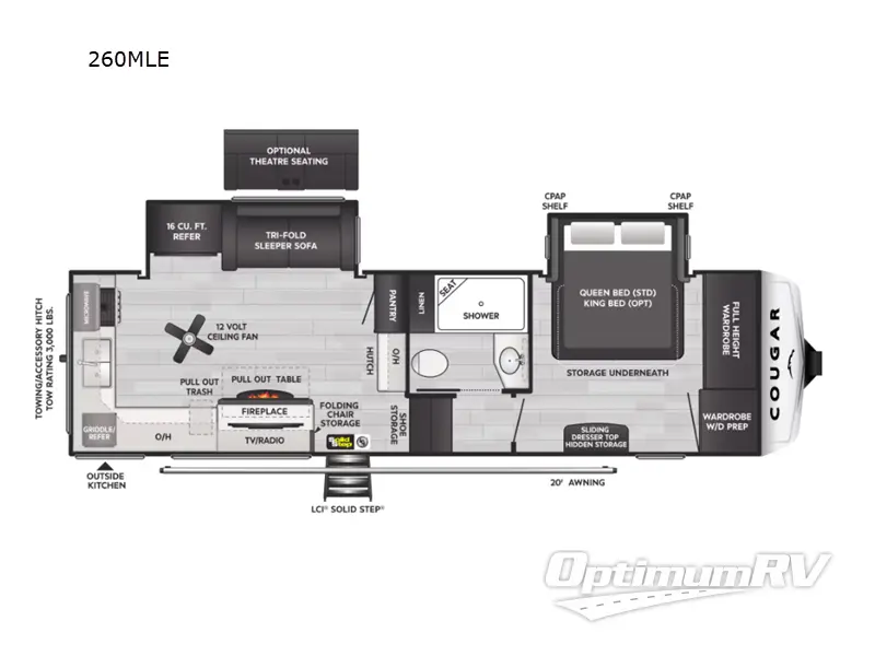 2024 Keystone Cougar 260MLE RV Floorplan Photo