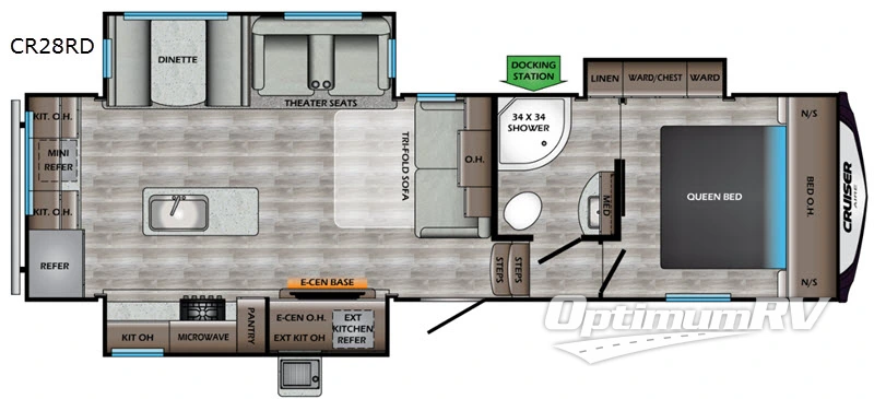 2020 CrossRoads Cruiser Aire CR28RD RV Floorplan Photo