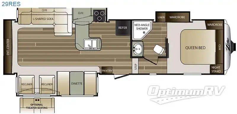 2016 Keystone Cougar X-Lite 29RES RV Floorplan Photo