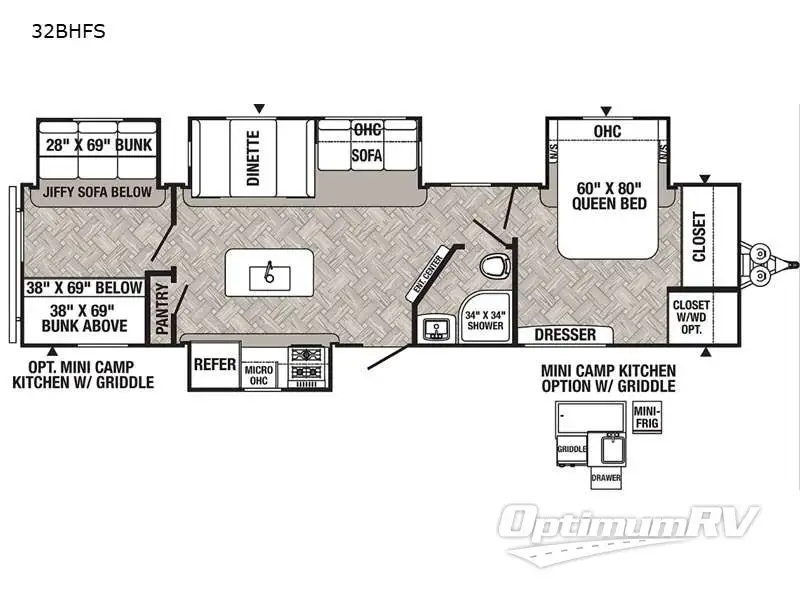 2021 Palomino Puma 32BHFS RV Floorplan Photo