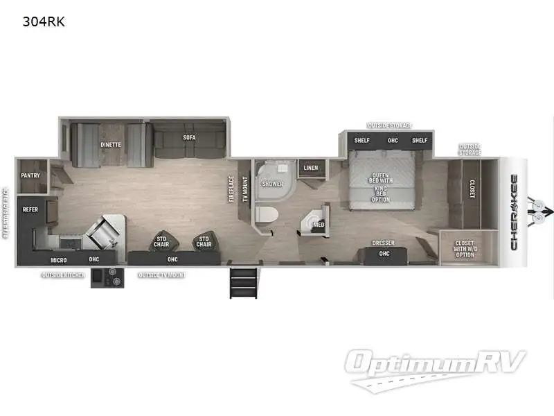 2021 Forest River Cherokee 304RK RV Floorplan Photo