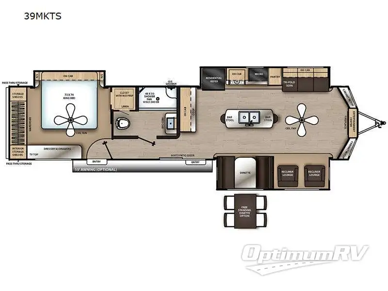 2023 Coachmen Catalina Destination Series 39MKTS RV Floorplan Photo