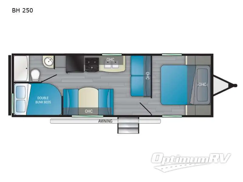 2022 Heartland Pioneer BH250 RV Floorplan Photo