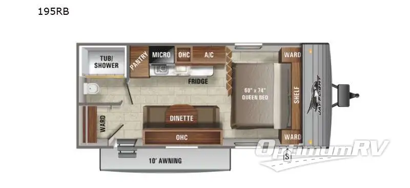 2021 Jayco Jay Flight SLX 7 195RB RV Floorplan Photo