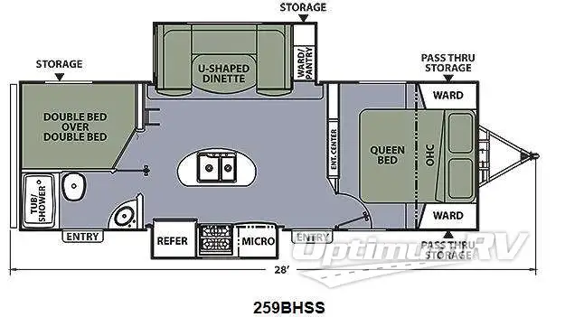 2014 Coachmen Apex Ultra-Lite 259BHSS RV Floorplan Photo