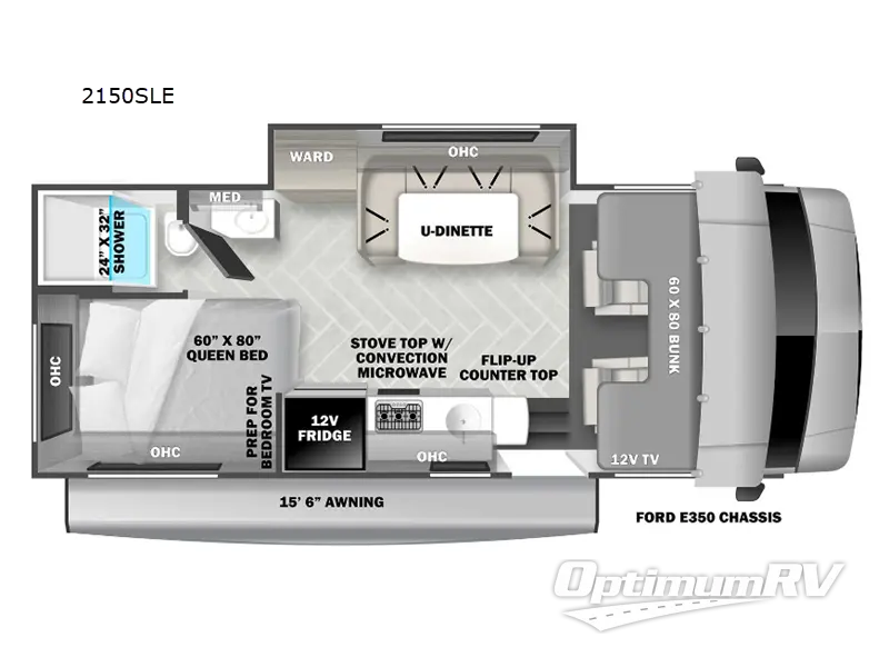 2022 Forest River Sunseeker LE 2150SLE Ford RV Floorplan Photo