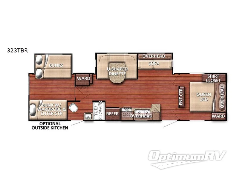 2019 Gulf Stream Conquest 323TBR RV Floorplan Photo