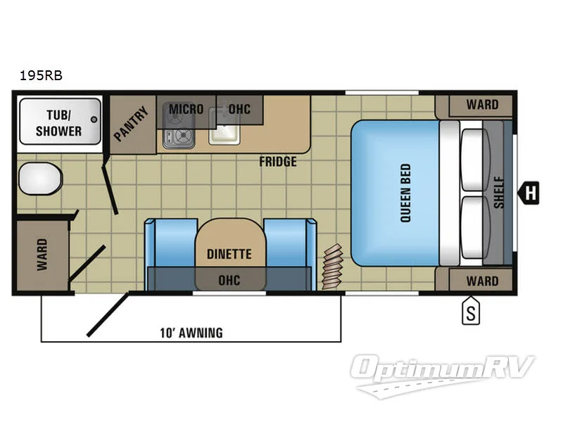 2017 Jayco Jay Flight SLX 195RB RV Floorplan Photo