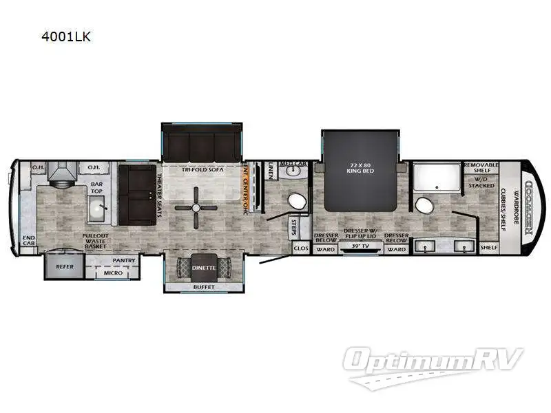 2024 Redwood Redwood 4001LK RV Floorplan Photo