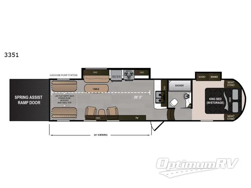 2019 Dutchmen Triton 3351 RV Floorplan Photo