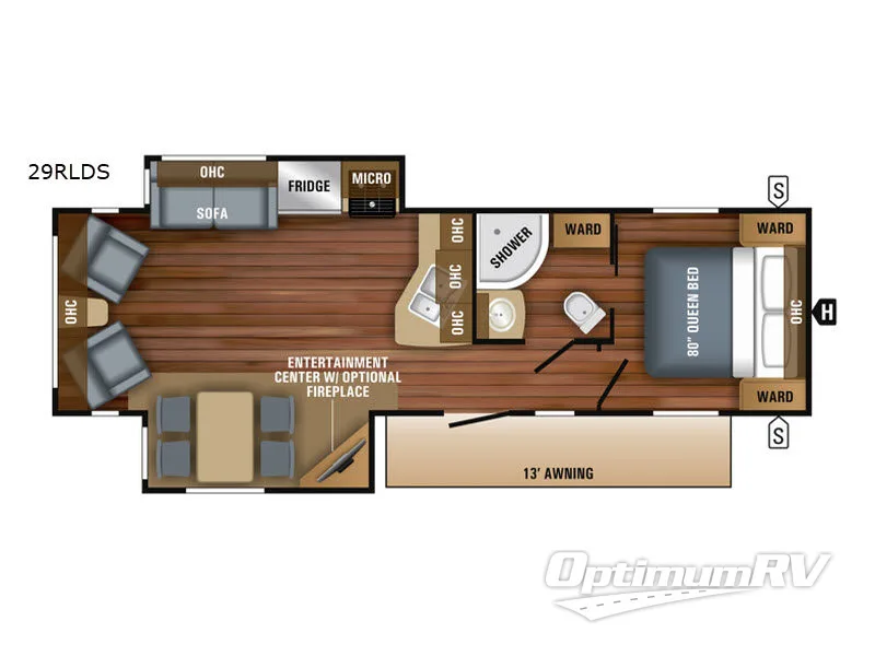 2018 Jayco Jay Flight 29RLDS RV Floorplan Photo