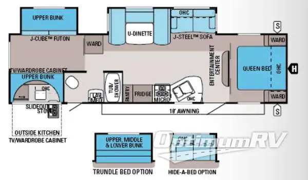 2014 Jayco Jay Flight 32BHDS RV Floorplan Photo