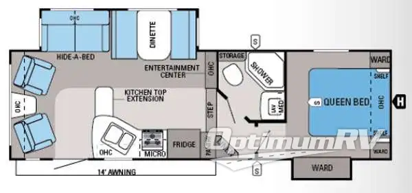 2014 Jayco Eagle HT 26.5RLS RV Floorplan Photo