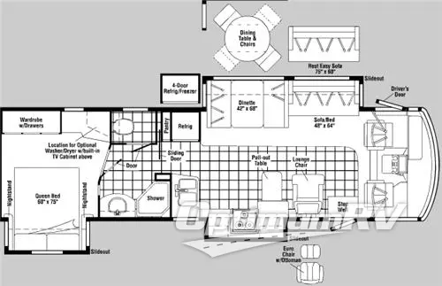 2006 Winnebago Adventurer 35A RV Floorplan Photo