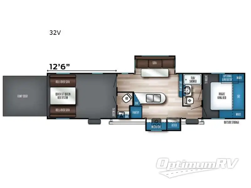 2022 Forest River Vengeance Rogue 32V RV Floorplan Photo