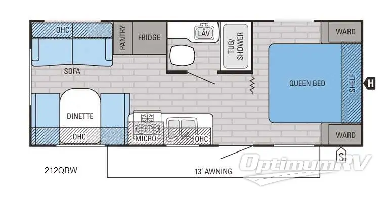 2016 Jayco Jay Flight SLX 212QBW RV Floorplan Photo