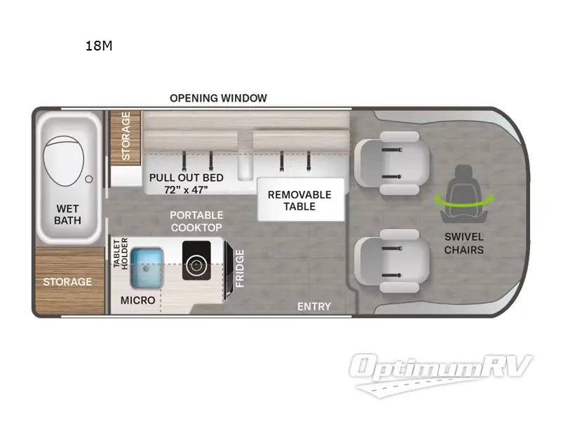 2024 Thor Scope 18M RV Floorplan Photo