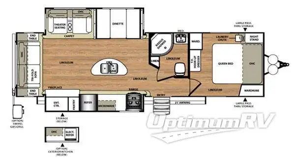 2017 Forest River Wildwood Heritage Glen 272RLIS RV Floorplan Photo