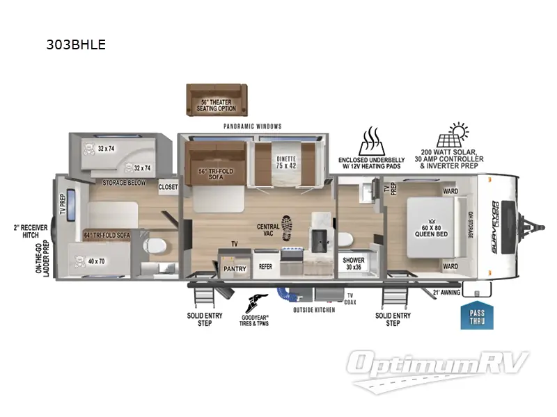 2025 Forest River Surveyor Legend 303BHLE RV Floorplan Photo