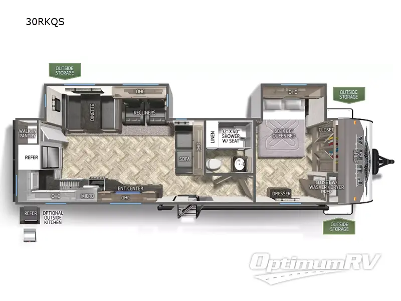 2024 Palomino Puma 30RKQS RV Floorplan Photo