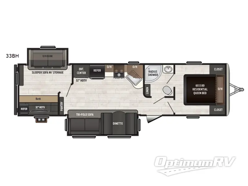 2018 Keystone Sprinter Campfire Edition 33BH RV Floorplan Photo