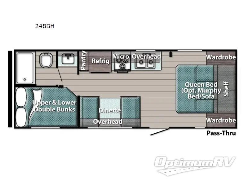 2022 Gulf Stream Kingsport Ultra Lite 248BH RV Floorplan Photo