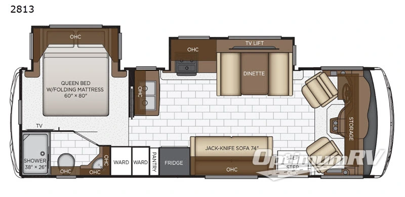 2020 Newmar Bay Star Sport 2813 RV Floorplan Photo