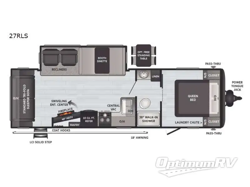 2021 Keystone Hideout 27RLS RV Floorplan Photo