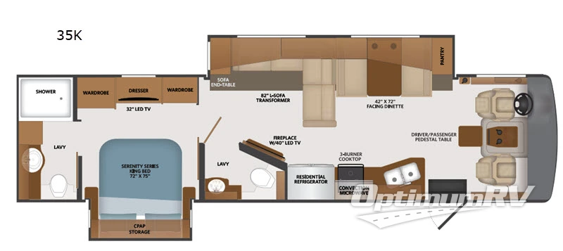 2020 Fleetwood Bounder 35K RV Floorplan Photo