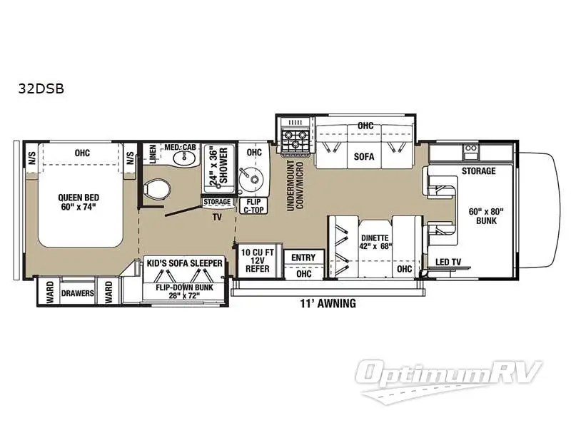 2022 Forest River Solera 32DSB RV Floorplan Photo