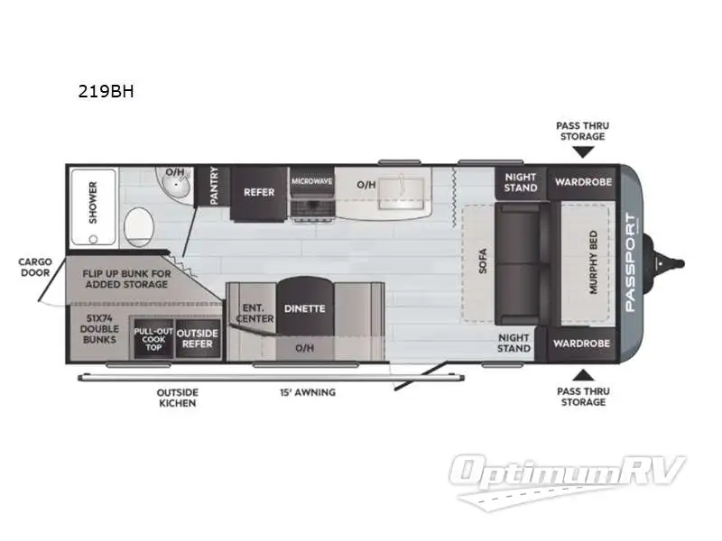 2021 Keystone Passport SL 219BH RV Floorplan Photo