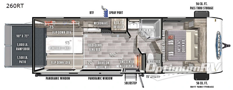 2020 Forest River Salem FSX 260RTX RV Floorplan Photo