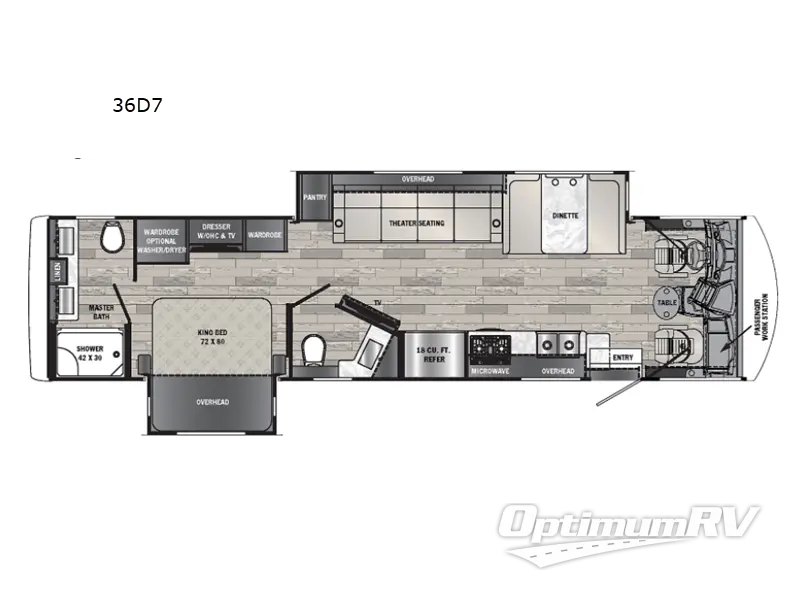 2021 Forest River Georgetown 7 Series 36D7 RV Floorplan Photo