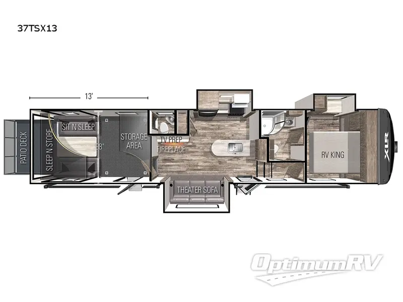 2022 Forest River XLR Boost 37TSX13 RV Floorplan Photo