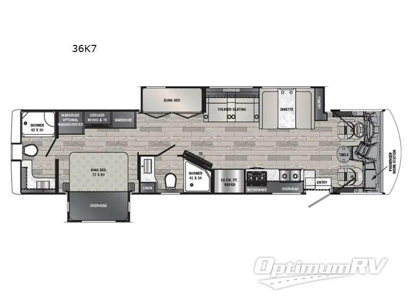 2022 Forest River Georgetown 7 Series 36K7 RV Floorplan Photo