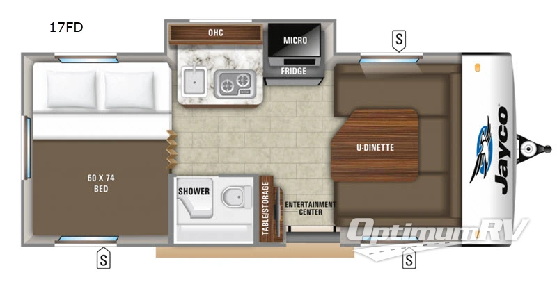 2019 Jayco Hummingbird 17FD RV Floorplan Photo