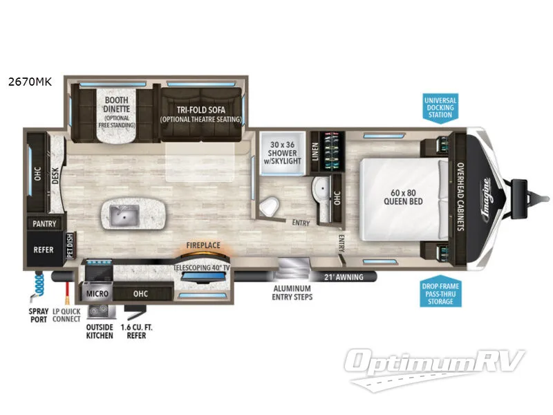 2019 Grand Design Imagine 2670MK RV Floorplan Photo