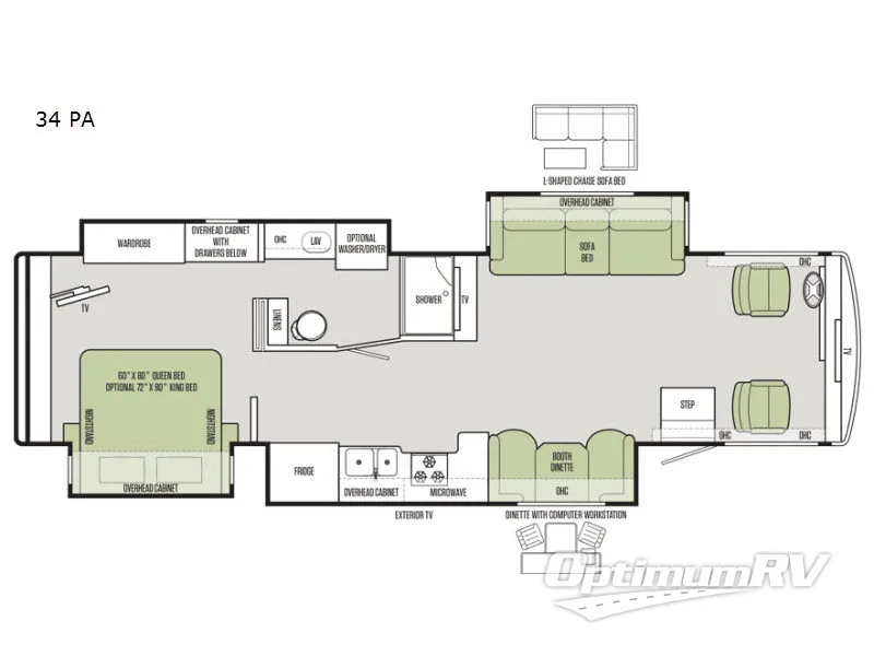 2017 Tiffin Allegro 34 PA RV Floorplan Photo