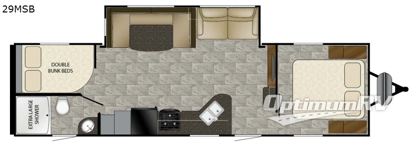 2017 Heartland Trail Runner 29MSB RV Floorplan Photo