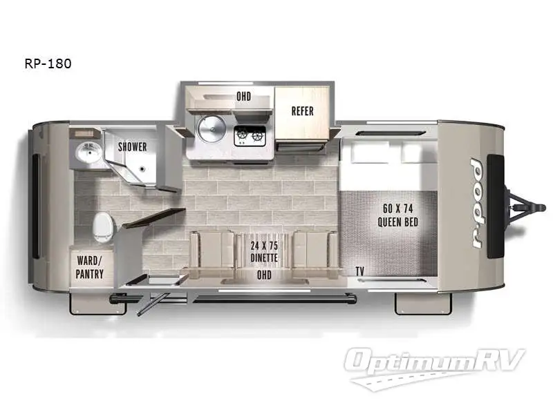 2021 Forest River R Pod RP-180 RV Floorplan Photo