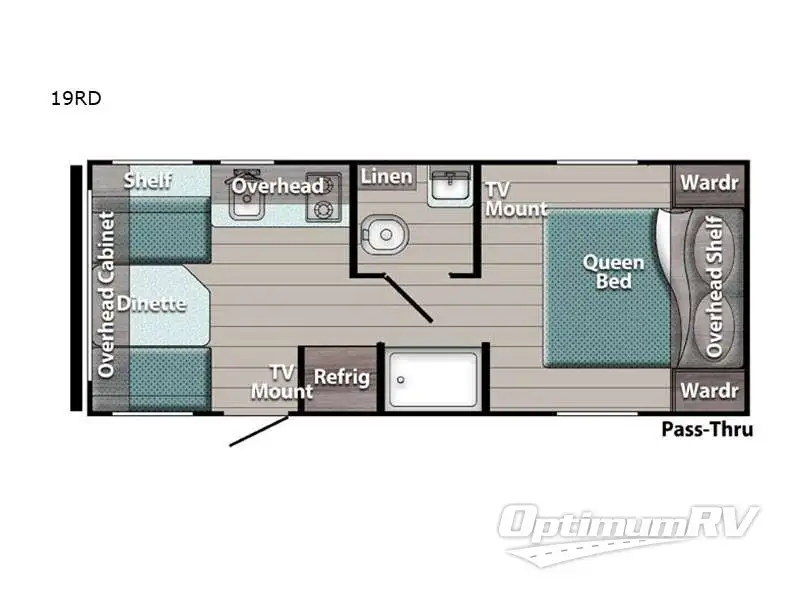 2021 Gulf Stream Ameri-Lite Super Lite 19RD RV Floorplan Photo