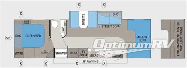 2014 Jayco Greyhawk 31SS RV Floorplan Photo