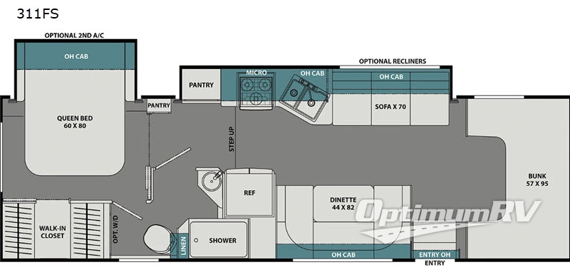 2021 Coachmen Leprechaun 311FS Ford 450 RV Floorplan Photo