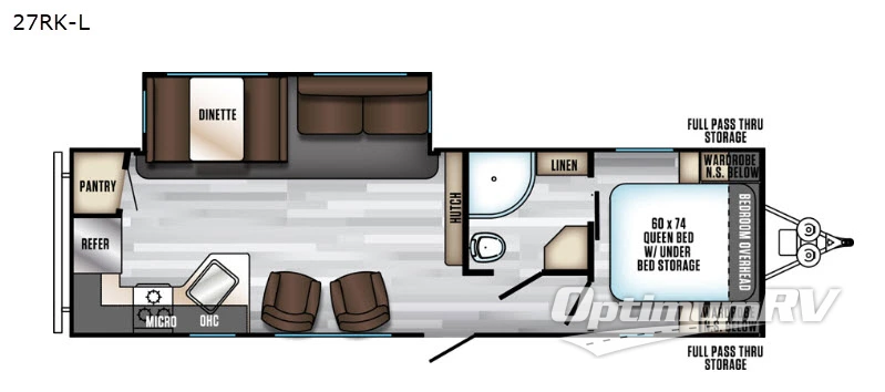 2019 Forest River Cherokee Alpha Wolf 27RK-L RV Floorplan Photo