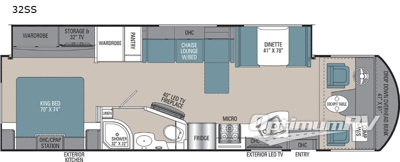 2021 Coachmen Mirada 32SS RV Floorplan Photo