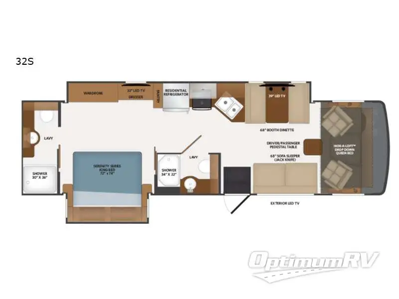 2022 Fleetwood Flair 32S RV Floorplan Photo