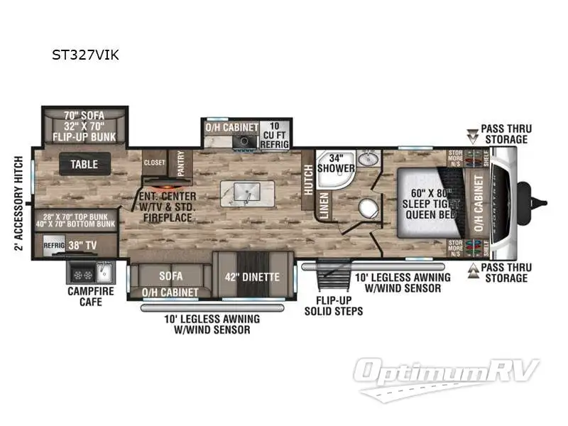 2021 Venture SportTrek ST327VIK RV Floorplan Photo