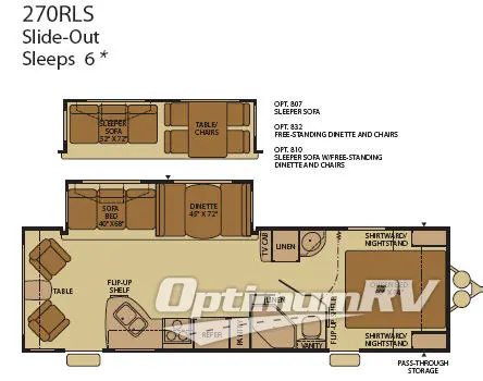 2008 Fleetwood Terry 270RLS RV Floorplan Photo