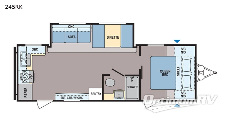 2019 Dutchmen Coleman Lantern Series 245RK RV Floorplan Photo