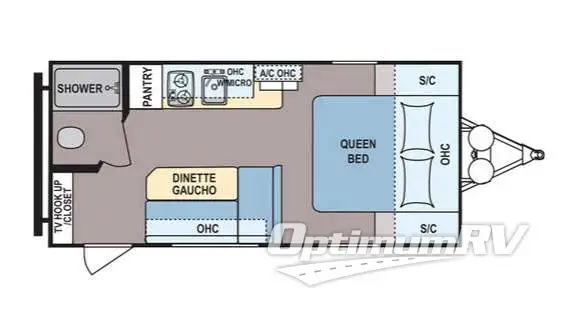 2015 Dutchmen Coleman Lantern LT Series 16FBS RV Floorplan Photo